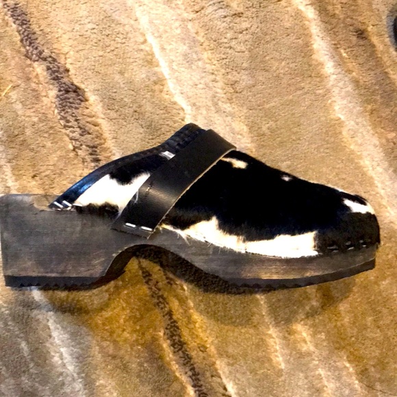 Cow hair Kids vintage clogs - Picture 4 of 6